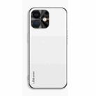 For iPhone 12 AG Frosted Electroplating Acrylic Phone Case(Silver White) - 1