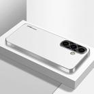 For Samsung Galaxy S25+ 5G AG Frosted Electroplating Acrylic Phone Case(Silver White) - 1