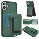 For Nothing CMF Phone 1 Detachable Magsafe Magnetic Card Bag Phone Case(Peacock Green) - 1