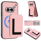 For Nothing Phone 2a Detachable Magsafe Magnetic Card Bag Phone Case(Pink) - 1