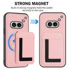 For Nothing Phone 2a Detachable Magsafe Magnetic Card Bag Phone Case(Pink) - 2