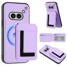 For Nothing Phone 2a Detachable Magsafe Magnetic Card Bag Phone Case(Light Purple) - 1