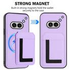 For Nothing Phone 2a Detachable Magsafe Magnetic Card Bag Phone Case(Light Purple) - 2