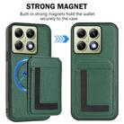 For Xiaomi 14T Pro CX01 Detachable Magsafe Magnetic Card Bag Phone Case(Peacock Green) - 2