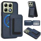 For Xiaomi 14T Pro CX01 Detachable Magsafe Magnetic Card Bag Phone Case(Dark Blue) - 1