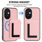 For Honor 200 CX01 Detachable Magsafe Magnetic Card Bag Phone Case(Pink) - 2