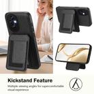 For Honor 200 CX01 Detachable Magsafe Magnetic Card Bag Phone Case(Black) - 3