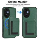 For Honor 200 CX01 Detachable Magsafe Magnetic Card Bag Phone Case(Peacock Green) - 2