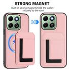 For Honor X6b CX01 Detachable Magsafe Magnetic Card Bag Phone Case(Pink) - 2
