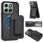 For Honor X6b CX01 Detachable Magsafe Magnetic Card Bag Phone Case(Black) - 1
