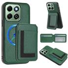 For Honor X6b CX01 Detachable Magsafe Magnetic Card Bag Phone Case(Peacock Green) - 1