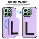 For Honor X6b CX01 Detachable Magsafe Magnetic Card Bag Phone Case(Light Purple) - 2
