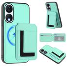 For Honor X7b / Play 8T CX01 Detachable Magsafe Magnetic Card Bag Phone Case(Mint Green) - 1