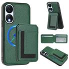 For Honor X7b / Play 8T CX01 Detachable Magsafe Magnetic Card Bag Phone Case(Peacock Green) - 1
