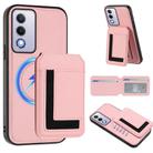 For OPPO A3 Pro 5G / A3 Energy CX01 Detachable Magsafe Magnetic Card Bag Phone Case(Pink) - 1