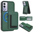 For OPPO A3 Pro 5G / A3 Energy CX01 Detachable Magsafe Magnetic Card Bag Phone Case(Peacock Green) - 1