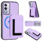 For OPPO A3 Pro 5G / A3 Energy CX01 Detachable Magsafe Magnetic Card Bag Phone Case(Light Purple) - 1