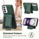 For OPPO Reno12 Pro Global CX01 Detachable Magsafe Magnetic Card Bag Phone Case(Peacock Green) - 3