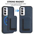 For OPPO Reno12 Global CX01 Detachable Magsafe Magnetic Card Bag Phone Case(Dark Blue) - 2