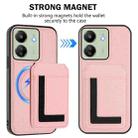 For Redmi 13C 4G / Xiaomi Poco C65 CX01 Detachable Magsafe Magnetic Card Bag Phone Case(Pink) - 2