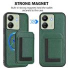 For Redmi 13C 4G / Xiaomi Poco C65 CX01 Detachable Magsafe Magnetic Card Bag Phone Case(Peacock Green) - 2