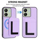For Redmi 13C 4G / Xiaomi Poco C65 CX01 Detachable Magsafe Magnetic Card Bag Phone Case(Light Purple) - 2
