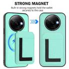 For Redmi A3 / A3x / Xiaomi Poco C61 CX01 Detachable Magsafe Magnetic Card Bag Phone Case(Mint Green) - 2