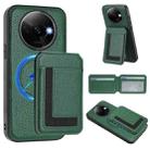 For Redmi A3 / A3x / Xiaomi Poco C61 CX01 Detachable Magsafe Magnetic Card Bag Phone Case(Peacock Green) - 1