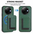 For Redmi A3 / A3x / Xiaomi Poco C61 CX01 Detachable Magsafe Magnetic Card Bag Phone Case(Peacock Green) - 2