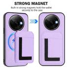 For Redmi A3 / A3x / Xiaomi Poco C61 CX01 Detachable Magsafe Magnetic Card Bag Phone Case(Light Purple) - 2