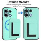 For Redmi Note 13 4G CX01 Detachable Magsafe Magnetic Card Bag Phone Case(Mint Green) - 2