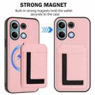 For Redmi Note 13 4G CX01 Detachable Magsafe Magnetic Card Bag Phone Case(Pink) - 2