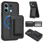 For Redmi Note 13 4G CX01 Detachable Magsafe Magnetic Card Bag Phone Case(Black) - 1