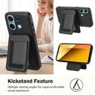 For Redmi Note 13 4G CX01 Detachable Magsafe Magnetic Card Bag Phone Case(Black) - 3