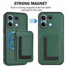 For Redmi Note 13 4G CX01 Detachable Magsafe Magnetic Card Bag Phone Case(Peacock Green) - 2
