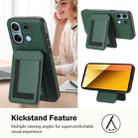 For Redmi Note 13 4G CX01 Detachable Magsafe Magnetic Card Bag Phone Case(Peacock Green) - 3