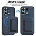 For Redmi Note 13 4G CX01 Detachable Magsafe Magnetic Card Bag Phone Case(Dark Blue) - 2