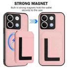 For Redmi Note 13 5G CX01 Detachable Magsafe Magnetic Card Bag Phone Case(Pink) - 2
