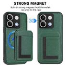 For Redmi Note 13 5G CX01 Detachable Magsafe Magnetic Card Bag Phone Case(Peacock Green) - 2
