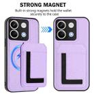 For Redmi Note 13 5G CX01 Detachable Magsafe Magnetic Card Bag Phone Case(Light Purple) - 2