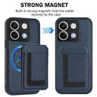 For Redmi Note 13 5G CX01 Detachable Magsafe Magnetic Card Bag Phone Case(Dark Blue) - 2