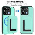 For Redmi Note 13 Pro 5G / Poco X6 CX01 Detachable Magsafe Magnetic Card Bag Phone Case(Mint Green) - 2