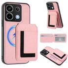For Redmi Note 13 Pro 5G / Poco X6 CX01 Detachable Magsafe Magnetic Card Bag Phone Case(Pink) - 1