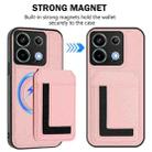 For Redmi Note 13 Pro 5G / Poco X6 CX01 Detachable Magsafe Magnetic Card Bag Phone Case(Pink) - 2