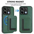 For Redmi Note 13 Pro 5G / Poco X6 CX01 Detachable Magsafe Magnetic Card Bag Phone Case(Peacock Green) - 2