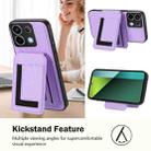 For Redmi Note 13 Pro 5G / Poco X6 CX01 Detachable Magsafe Magnetic Card Bag Phone Case(Light Purple) - 3