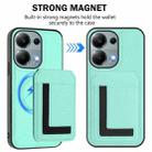 For Redmi Note 13 Pro 4G / Poco M6 Pro CX01 Detachable Magsafe Magnetic Card Bag Phone Case(Mint Green) - 2
