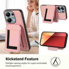 For Redmi Note 13 Pro 4G / Poco M6 Pro CX01 Detachable Magsafe Magnetic Card Bag Phone Case(Pink) - 3