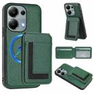 For Redmi Note 13 Pro 4G / Poco M6 Pro CX01 Detachable Magsafe Magnetic Card Bag Phone Case(Peacock Green) - 1