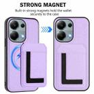 For Redmi Note 13 Pro 4G / Poco M6 Pro CX01 Detachable Magsafe Magnetic Card Bag Phone Case(Light Purple) - 2